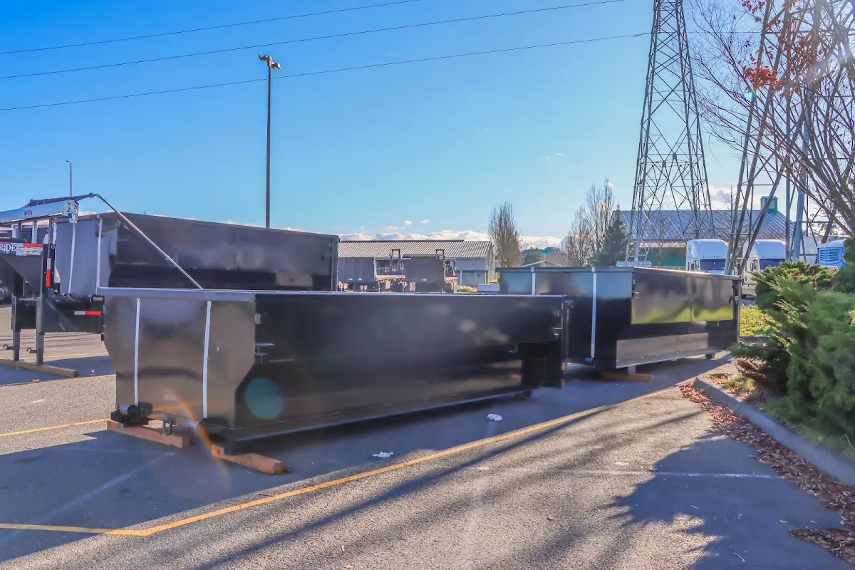 Roll-off dumpster ready for waste disposal at job site for Estate Cleanout Dumpster Rental in Murphysboro